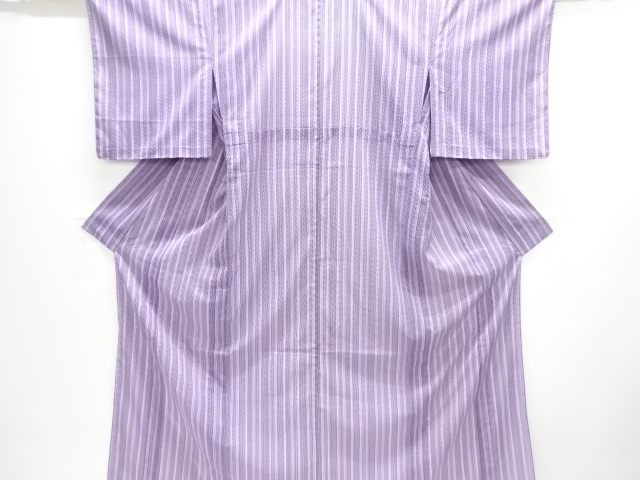 未使用品　絽縞模様小紋着物